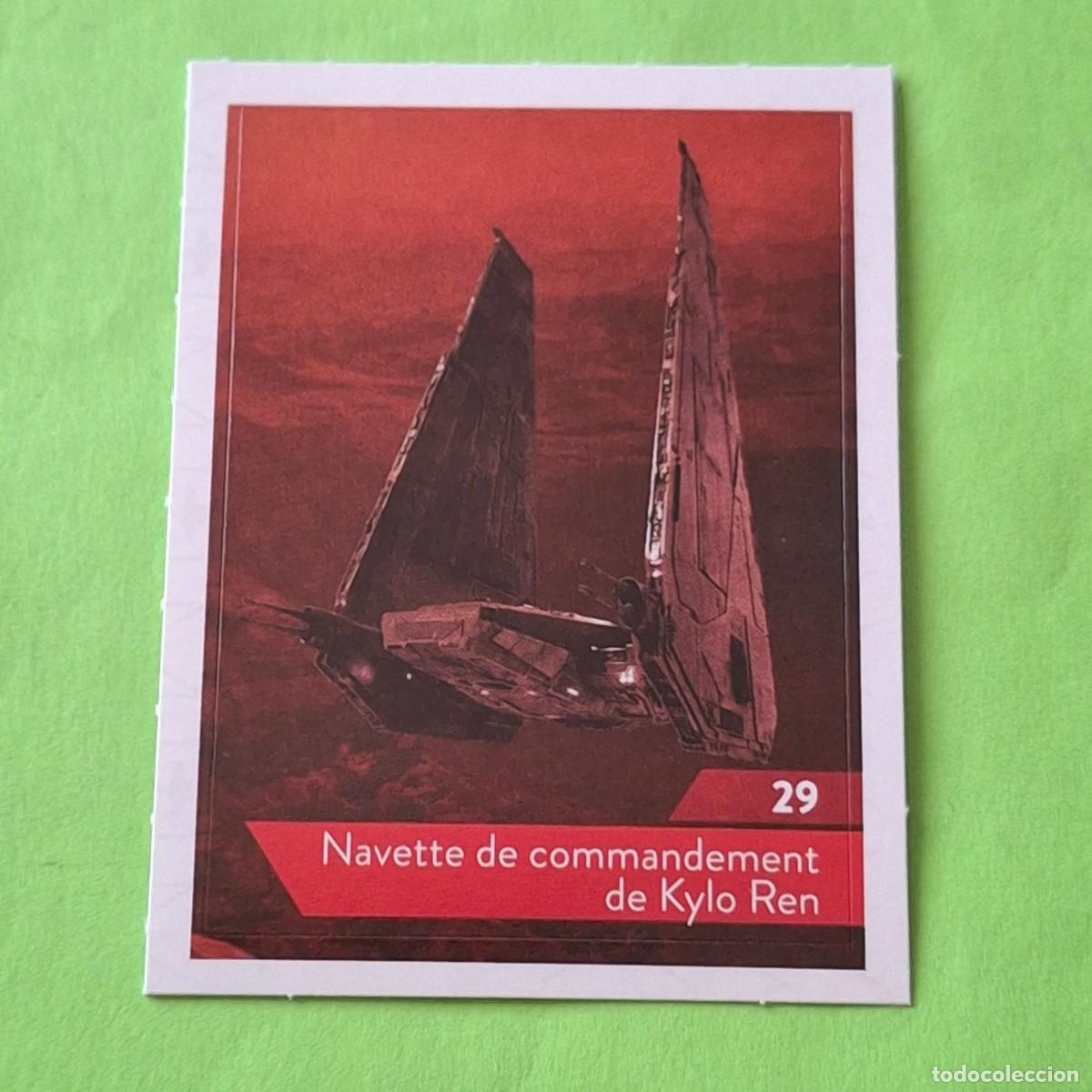 Collectable Antique Stickers: STAR WARS N&ordm; 29 NAVETTE COMMANDEMENT KYLO REN- E. LECLERC A&Ntilde;O 2019 FRANCIA - CROMO PEGATINA ADHESIVO