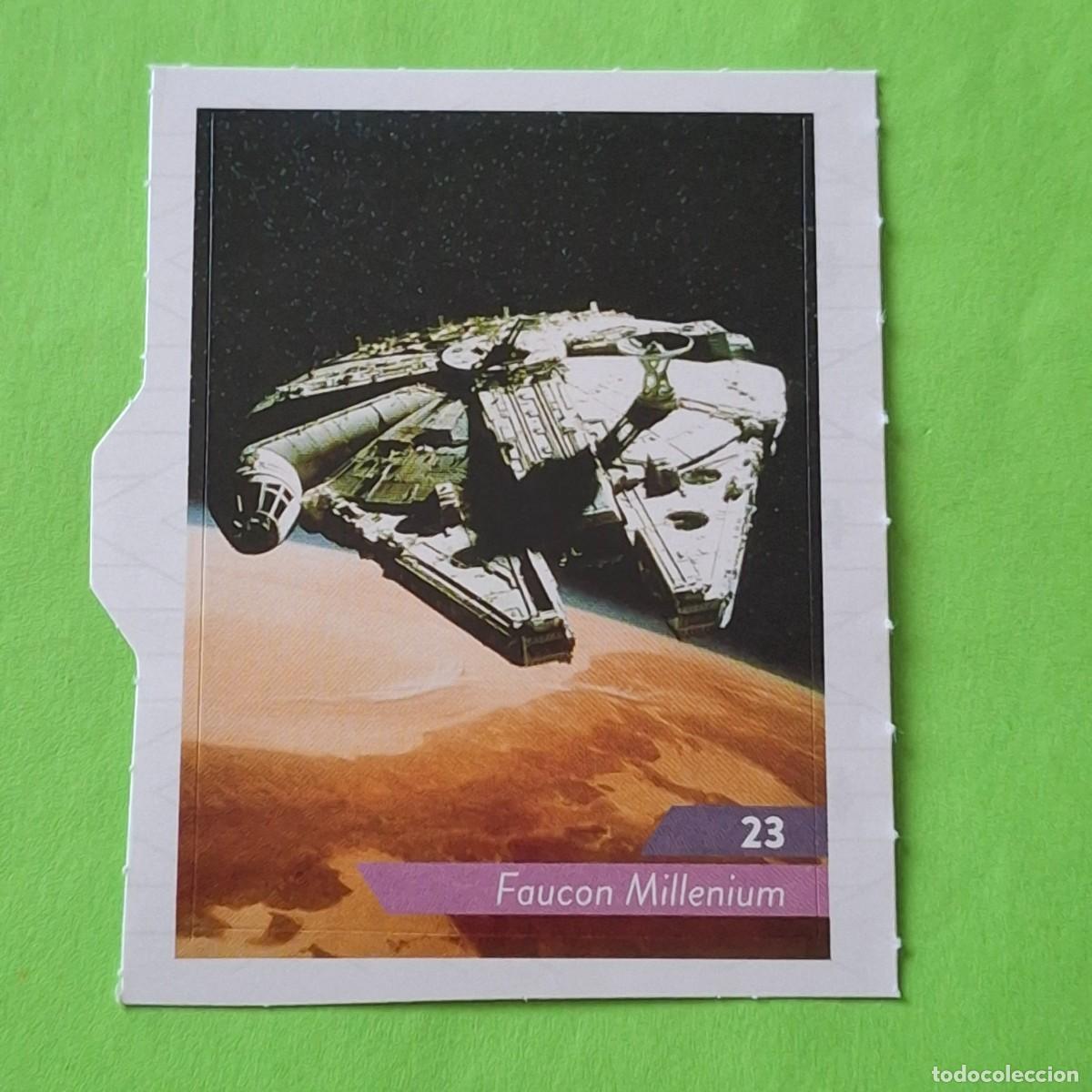 Coleccionismo Cromos antiguos: STAR WARS N&ordm; 23 FAUCON MILLENIUM - E. LECLERC A&Ntilde;O 2019 FRANCIA - CROMO PEGATINA ADHESIVO