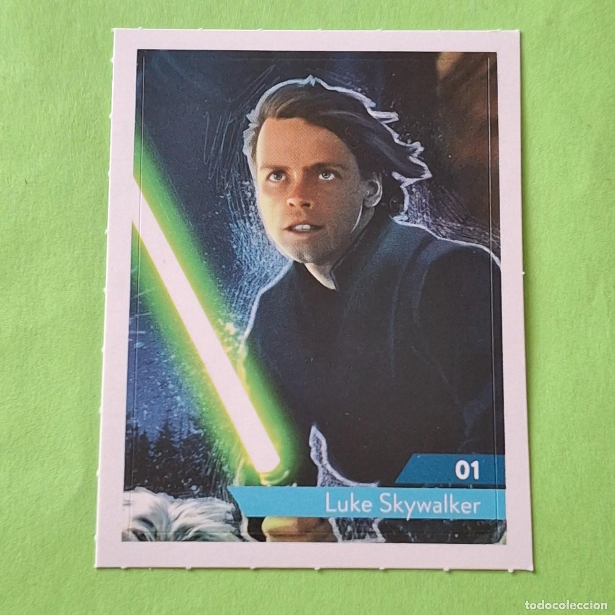 Coleccionismo Cromos antiguos: STAR WARS N&ordm; 1 LUKE SKYWALKER - E. LECLERC A&Ntilde;O 2019 FRANCIA - CROMO PEGATINA ADHESIVO