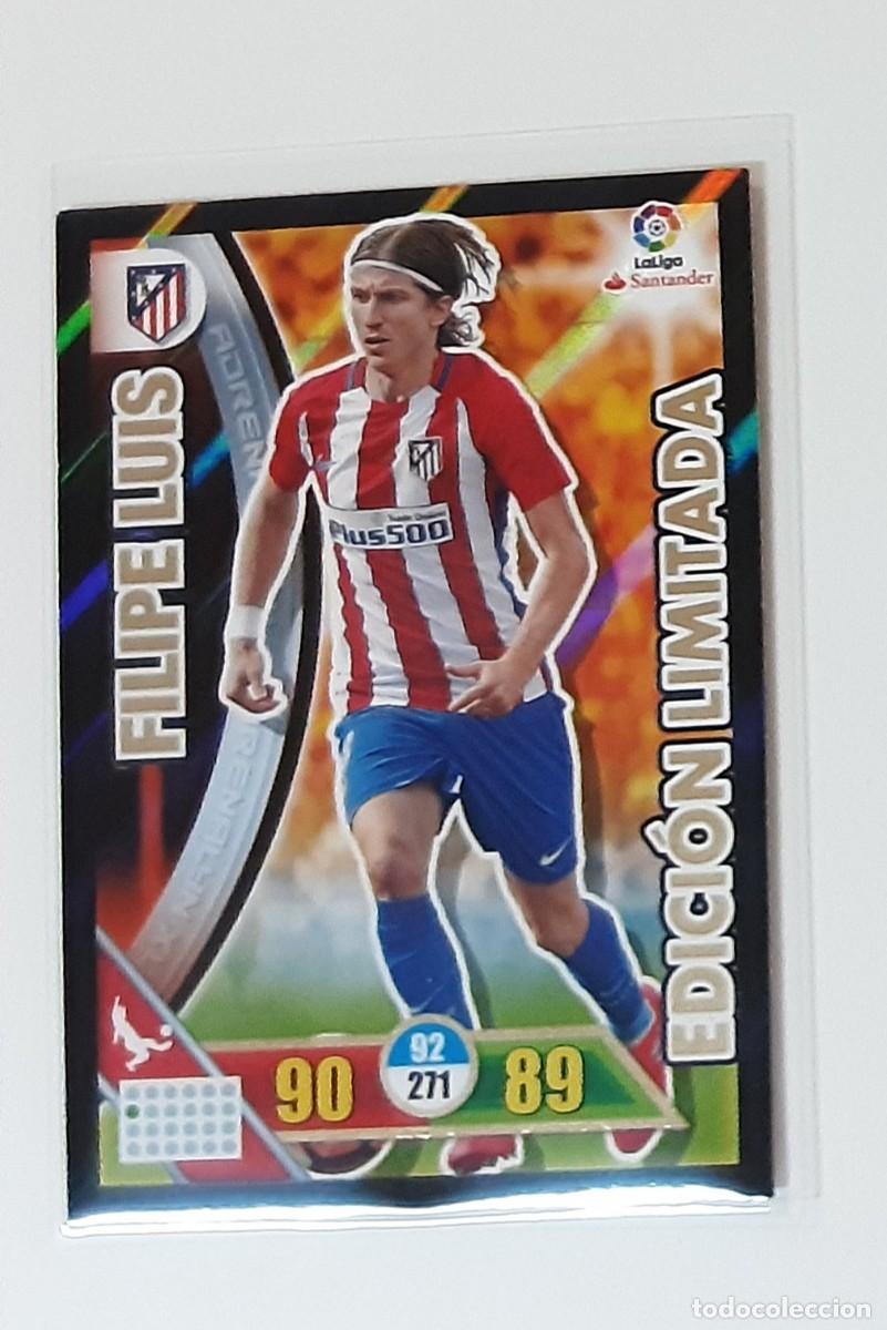 Coleccionismo Cromos antiguos: Adrenalyn 16 17 filipe Luis atletico Madrid edici&oacute;n limitada