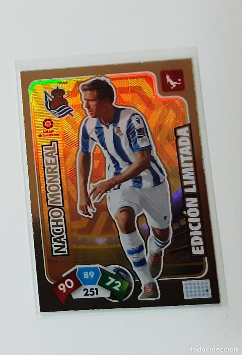 Coleccionismo Cromos antiguos: Adrenalyn 19 20 nacho monreal real sociedad edici&oacute;n limitada