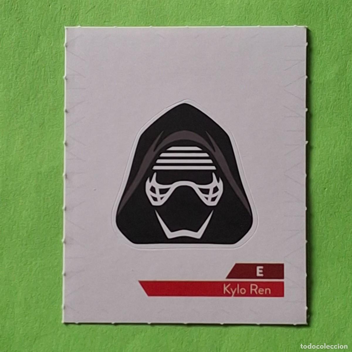 Coleccionismo Cromos antiguos: STAR WARS - LETRA E KYLO REN - E. LECLERC A&Ntilde;O 2019 FRANCIA - CROMO PEGATINA ADHESIVO
