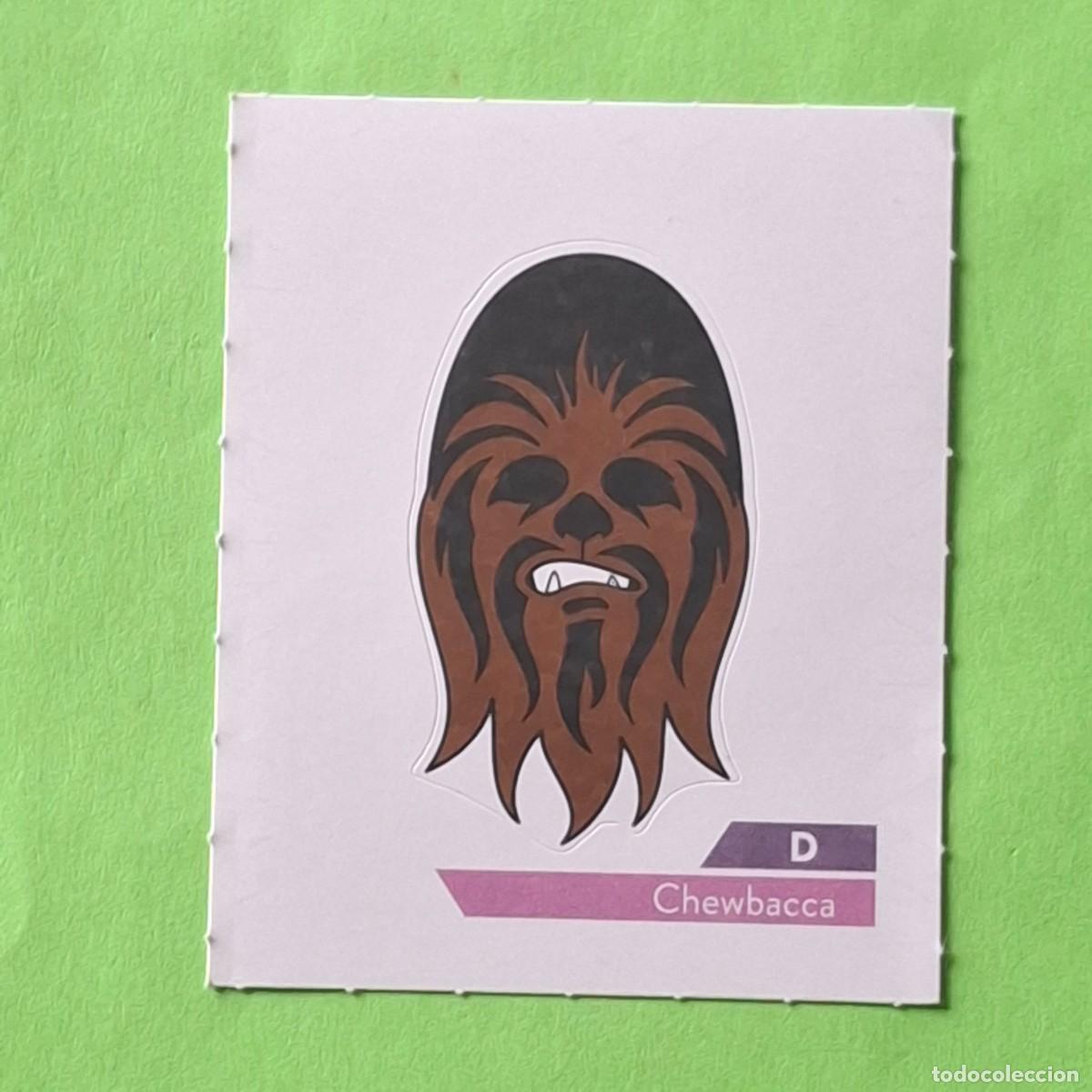 Coleccionismo Cromos antiguos: STAR WARS - LETRA D CHEWBACCA - E. LECLERC A&Ntilde;O 2019 FRANCIA - CROMO PEGATINA ADHESIVO