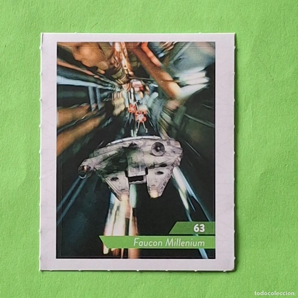 Coleccionismo Cromos antiguos: STAR WARS - N&ordm; 63 FAUCON MILLENIUM - E. LECLERC A&Ntilde;O 2019 FRANCIA - CROMO PEGATINA ADHESIVO