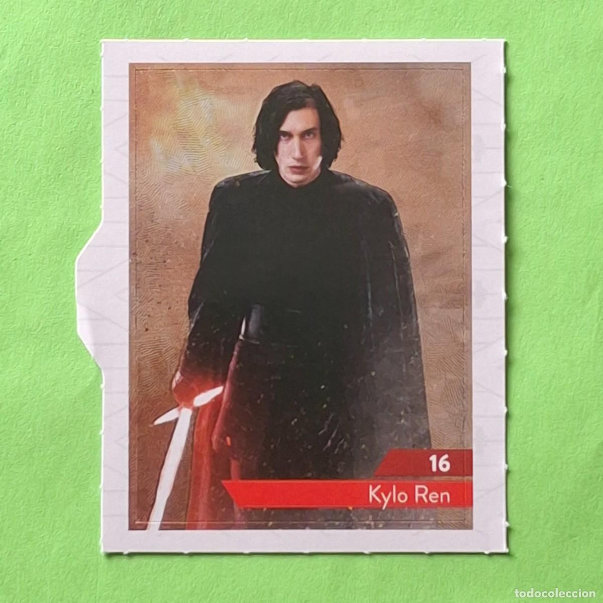 Coleccionismo Cromos antiguos: STAR WARS - N&ordm; 16 KYLO REN - E. LECLERC A&Ntilde;O 2019 FRANCIA - CROMO PEGATINA ADHESIVO