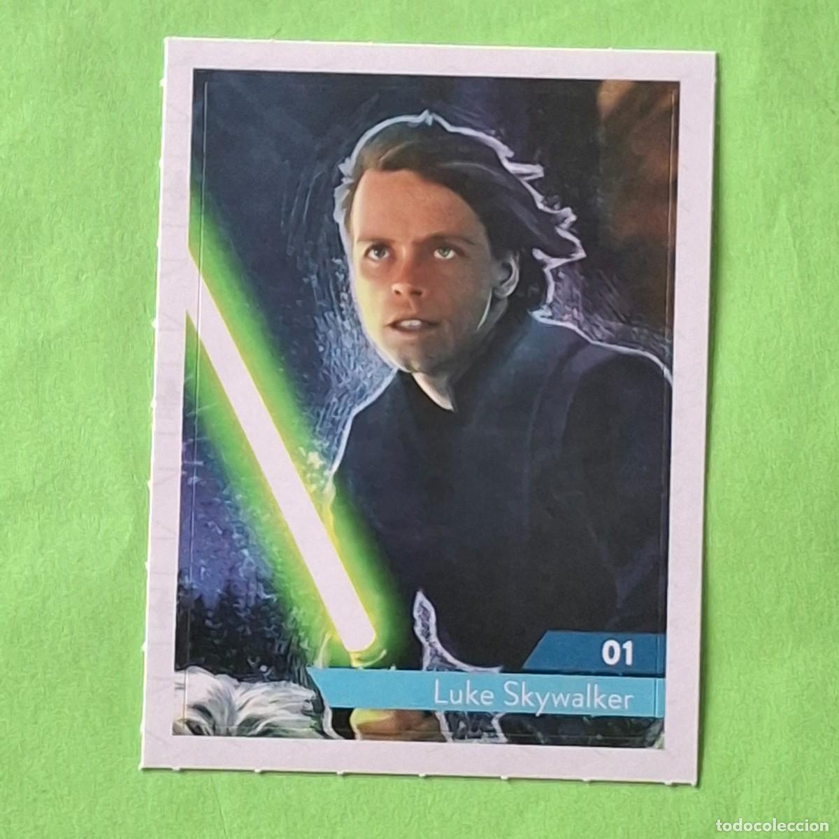 Coleccionismo Cromos antiguos: STAR WARS - N&ordm; 1 LUKE SKYWALKER - E. LECLERC A&Ntilde;O 2019 FRANCIA - CROMO PEGATINA ADHESIVO