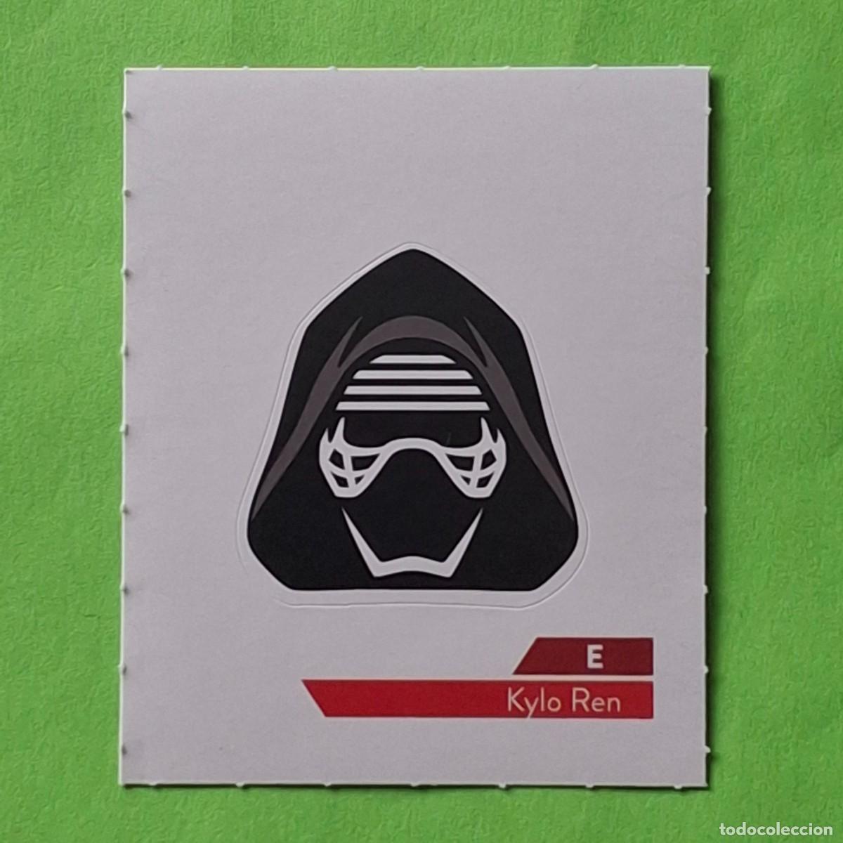 Coleccionismo Cromos antiguos: STAR WARS - LETRA E KYLO REN - E. LECLERC A&Ntilde;O 2019 FRANCIA - CROMO PEGATINA ADHESIVO