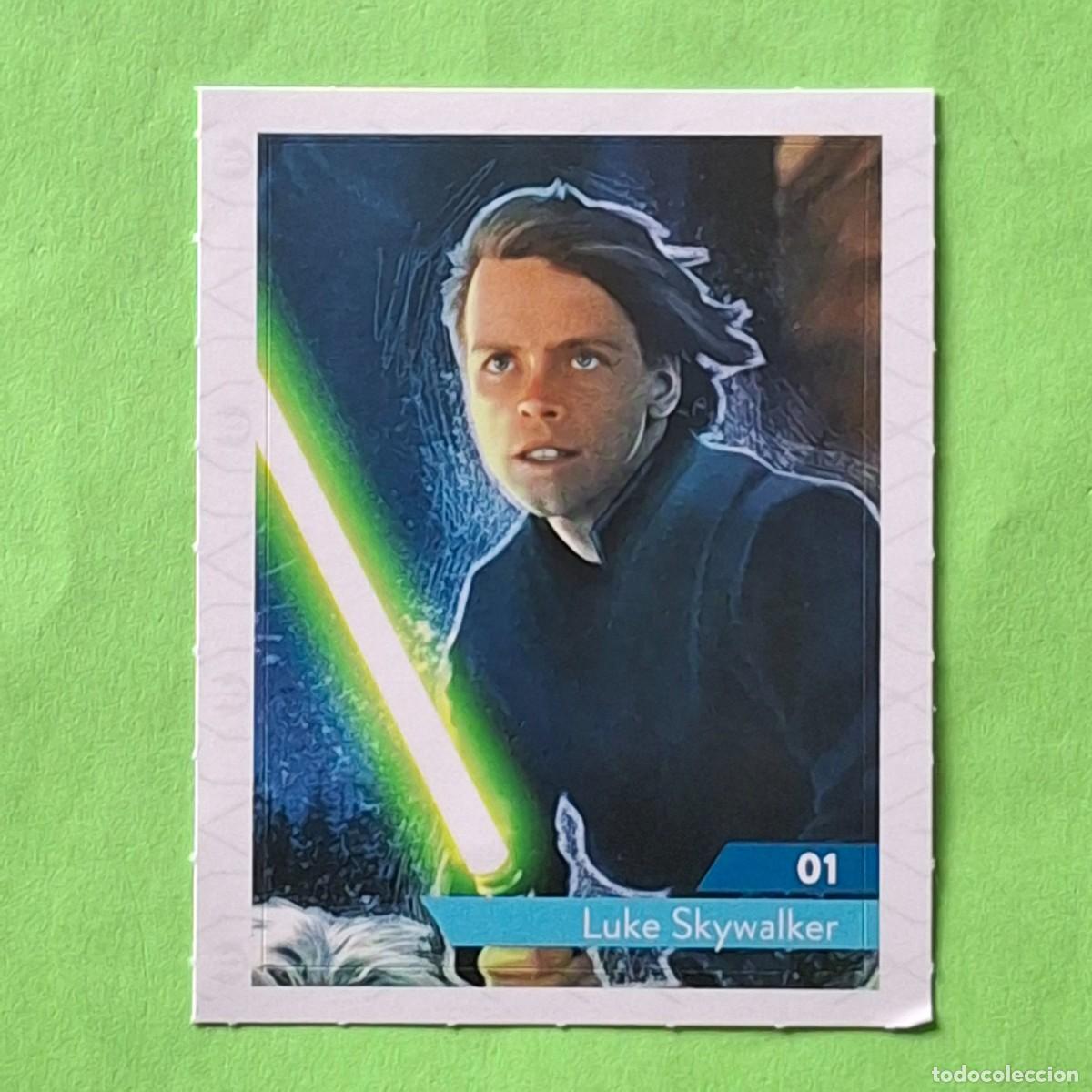 Coleccionismo Cromos antiguos: STAR WARS - N&ordm; 1 LUKE SKYWALKER - E. LECLERC A&Ntilde;O 2019 FRANCIA - CROMO PEGATINA ADHESIVO