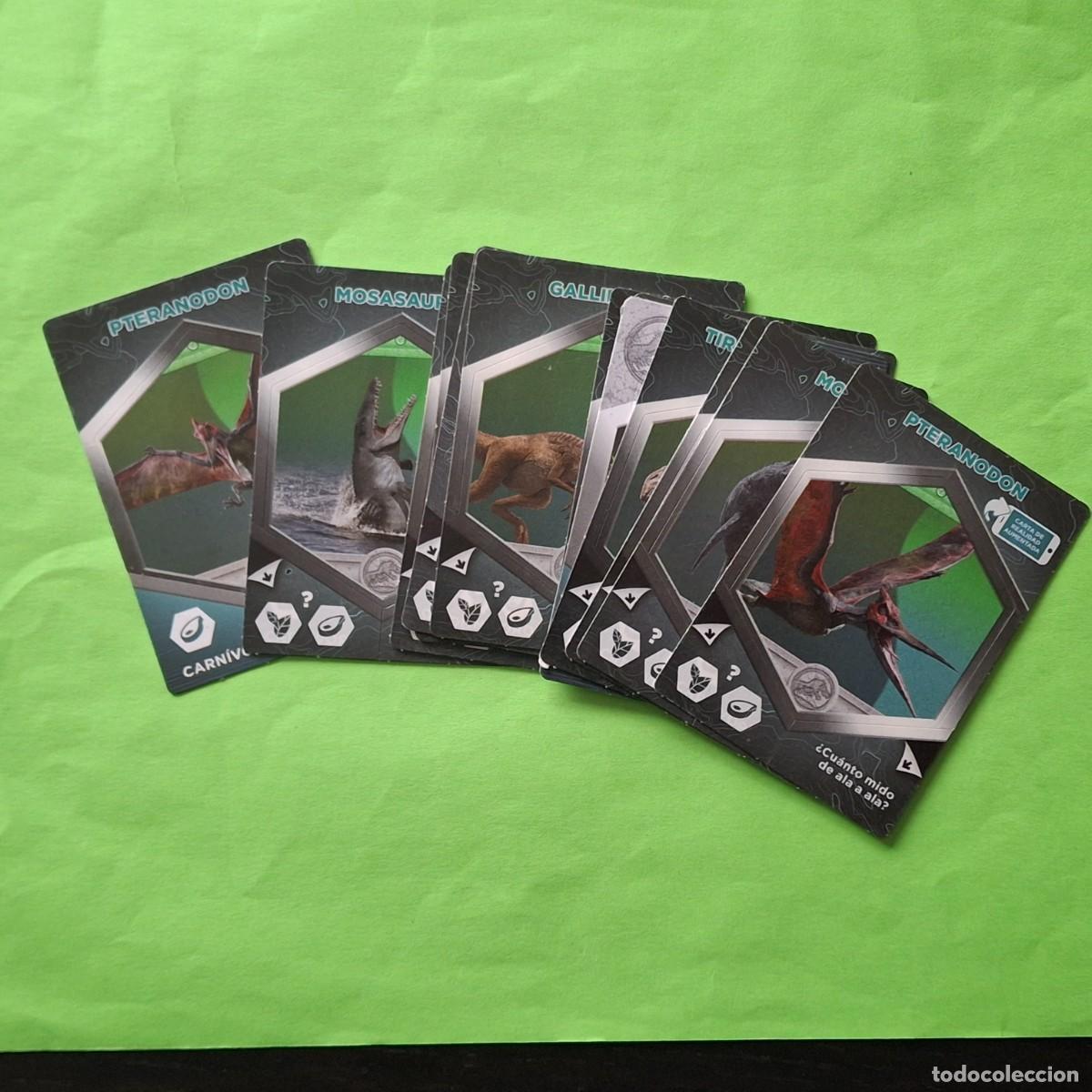 Coleccionismo Cromos antiguos: JURASSIC WORLD PARK DINOSAURIOS - SUPERMERCADOS DIA - LOTE 3 CROMOS TARJETAS CARDS