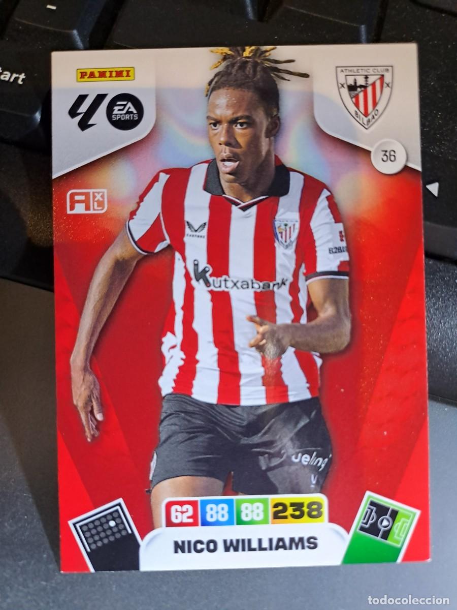 Coleccionismo Cromos antiguos: ADRENALYN XL NICO WILLIAMS 36 ATHLETIC CLUB DE BILBAO CROMO LIGA 2025 2026 25 26 PANINI