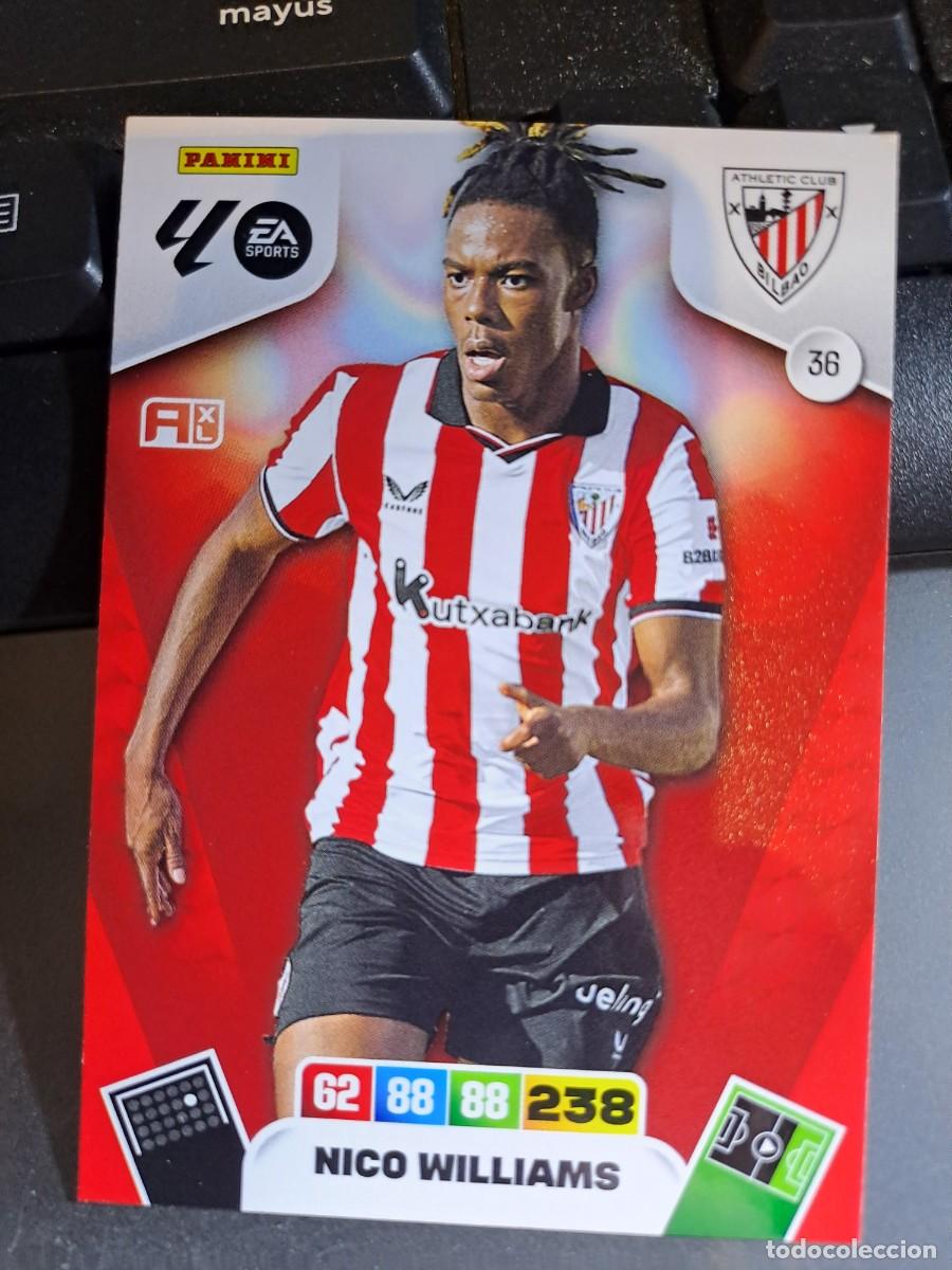 Coleccionismo Cromos antiguos: ADRENALYN XL NICO WILLIAMS 36 ATHLETIC CLUB DE BILBAO CROMO LIGA 2025 2026 25 26 PANINI