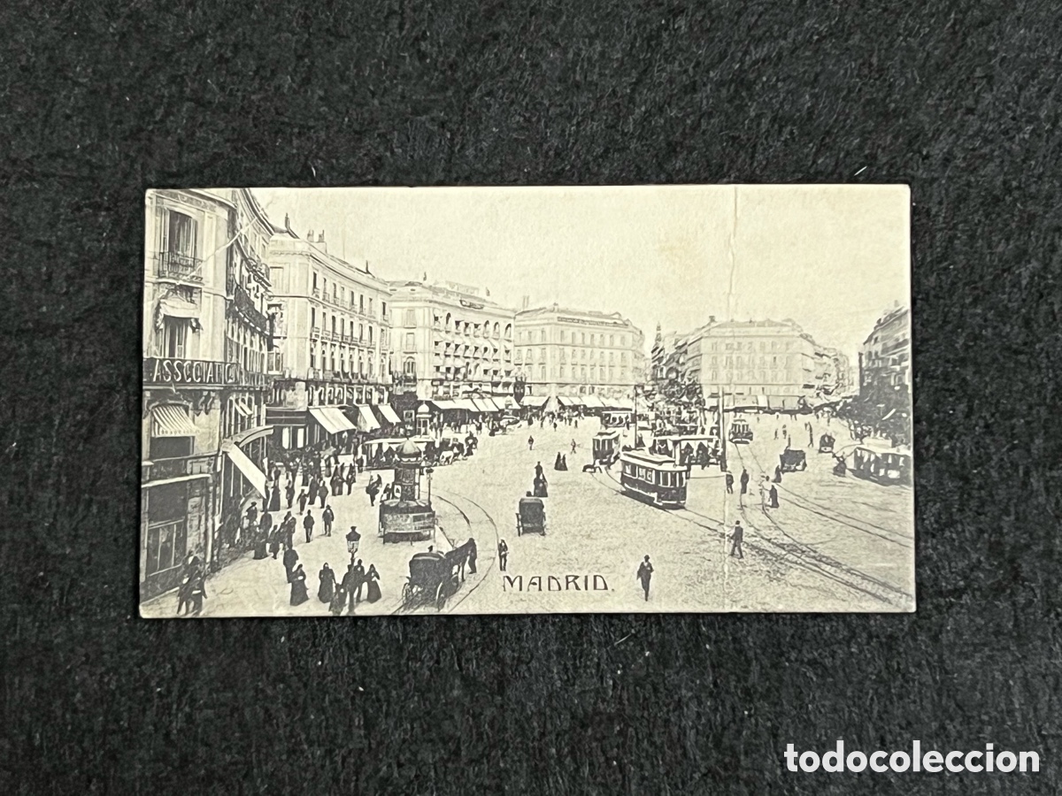 Coleccionismo Cromos antiguos: ANTIGUO CROMO MADRID LA PUERTA DEL SOL FARMACIA SANTALOL SOL BARCELONA