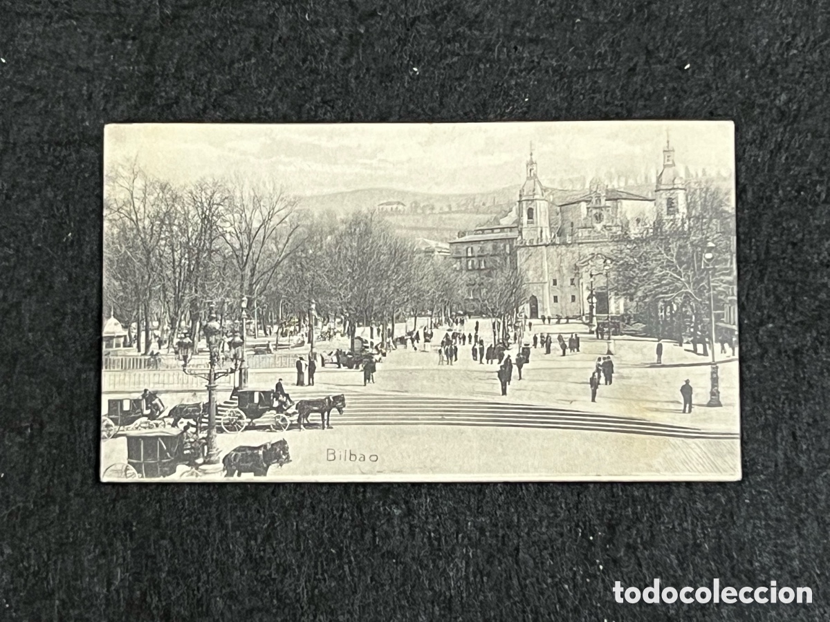 Coleccionismo Cromos antiguos: ANTIGUO CROMO VISTA BILBAO PASEO ARENAL IGLESIA SAN NICOL&Aacute;S FARMACIA SOL SANTALOL BARCELONA.