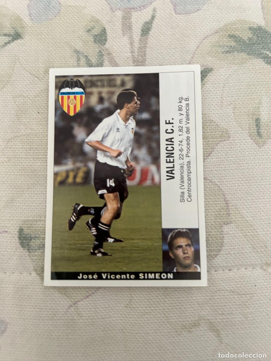Coleccionismo Cromos antiguos: SIMEON VALENCIA LIGA 95 96 BAJA NUEVO