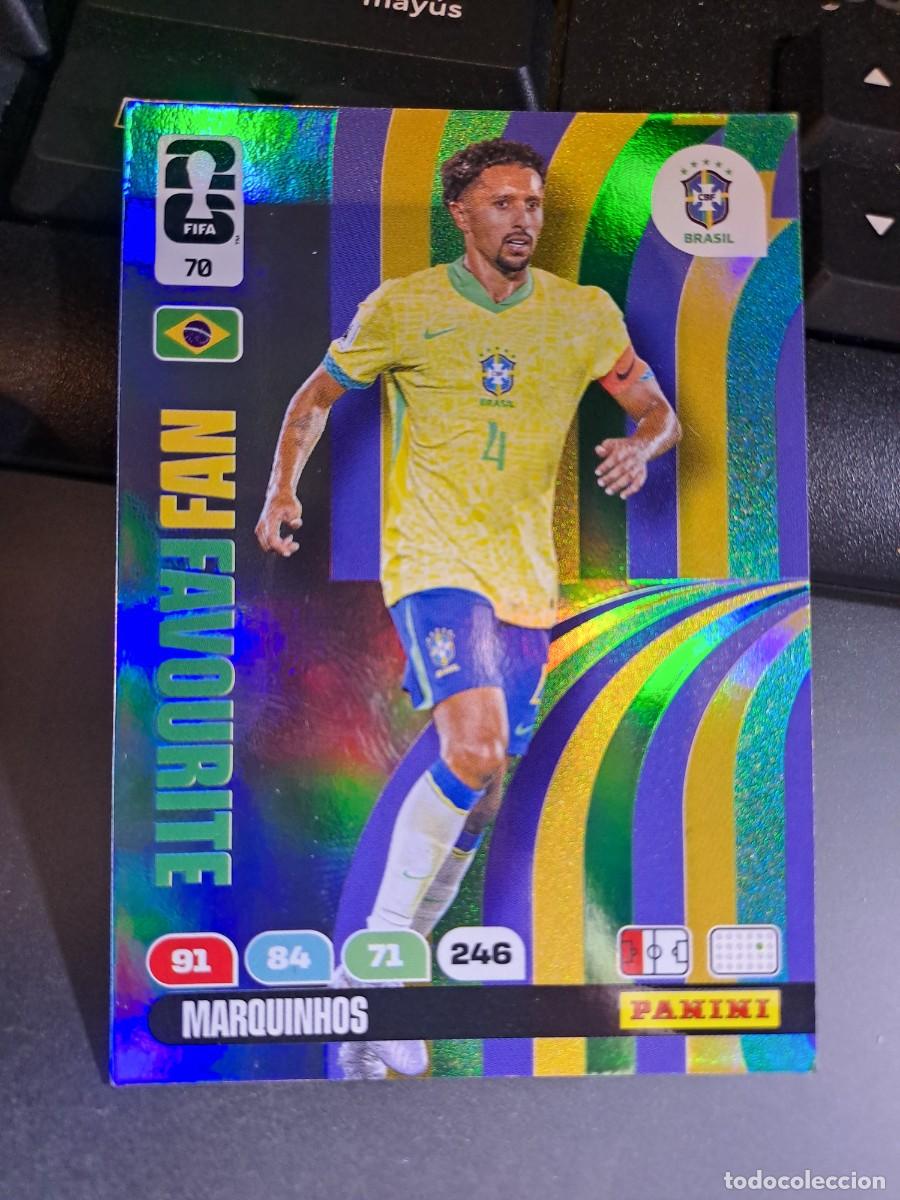 Coleccionismo Cromos antiguos: ADRENALYN XL MARQUINHOS 70 BRASIL FAN FAVOURITE FIFA WORLD CUP 2026 MUNDIAL PANINI