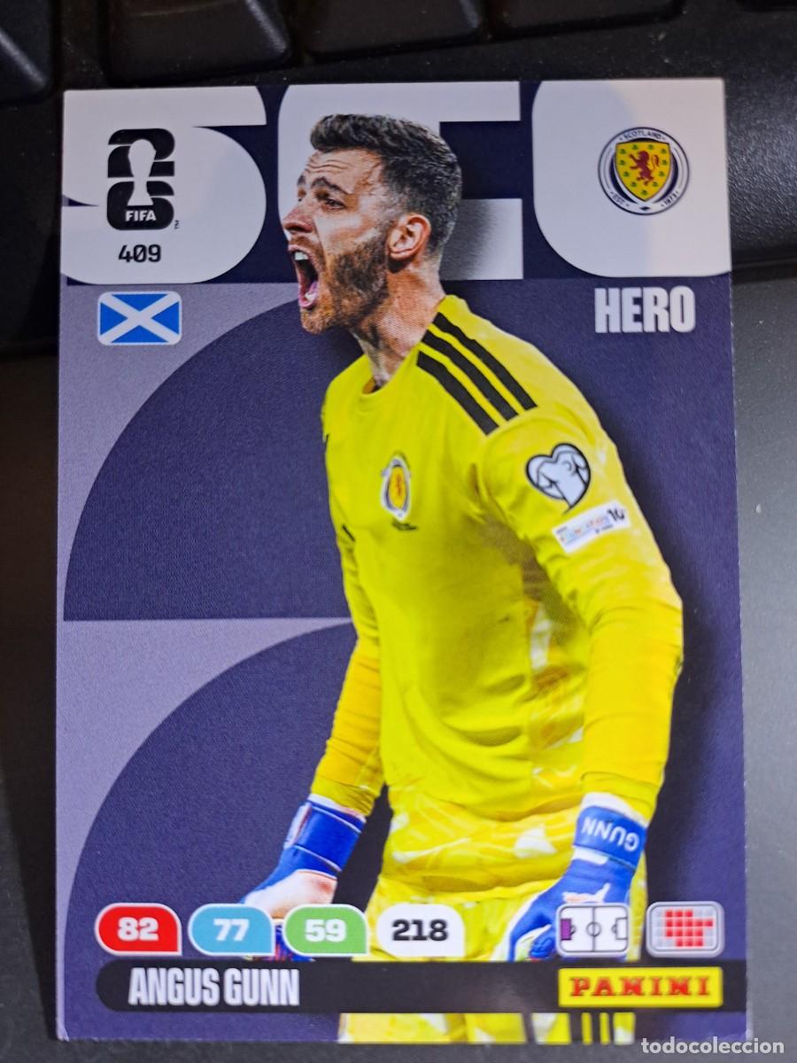 Coleccionismo Cromos antiguos: ADRENALYN XL ANGUS GUNN 409 HERO FIFA WORLD CUP 2026 MUNDIAL PANINI