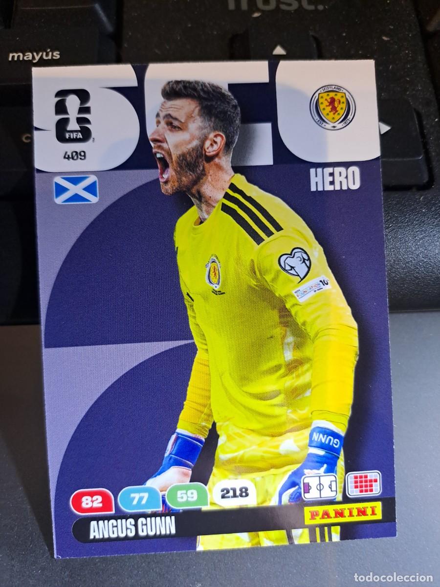 Coleccionismo Cromos antiguos: ADRENALYN XL ANGUS GUNN 409 ESCOCIA HERO FIFA WORLD CUP 2026 MUNDIAL PANINI