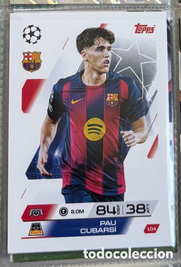 Coleccionismo Cromos antiguos: Topps Match Attax de Pau Cubars&iacute; FC Barcelona 2025/2026.