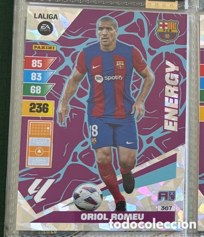 Coleccionismo Cromos antiguos: ORIOL ROMEU ENERGY BARCELONA ADRENALYN XL LIGA 2023 2024