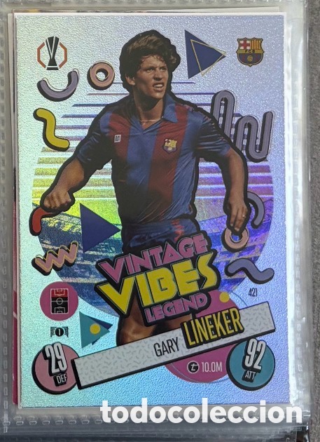 Coleccionismo Cromos antiguos: Carta vintage vibes GARY LINEKER Match Attax Topps 2024 2025