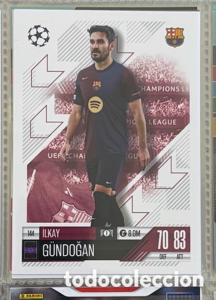 Coleccionismo Cromos antiguos: GUNDOGAN Topps UEFA Champions League Match Attax 2024 2025 carta FC BARCELONA