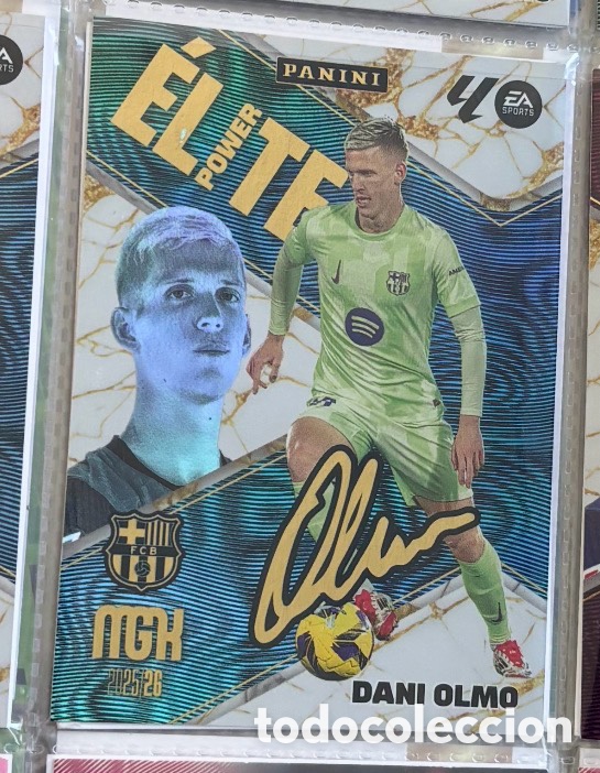 Coleccionismo Cromos antiguos: DANI OLMO &Eacute;LITE POWER FIRMA FC BARCELONA MGK MEGACRACK 2025 2026