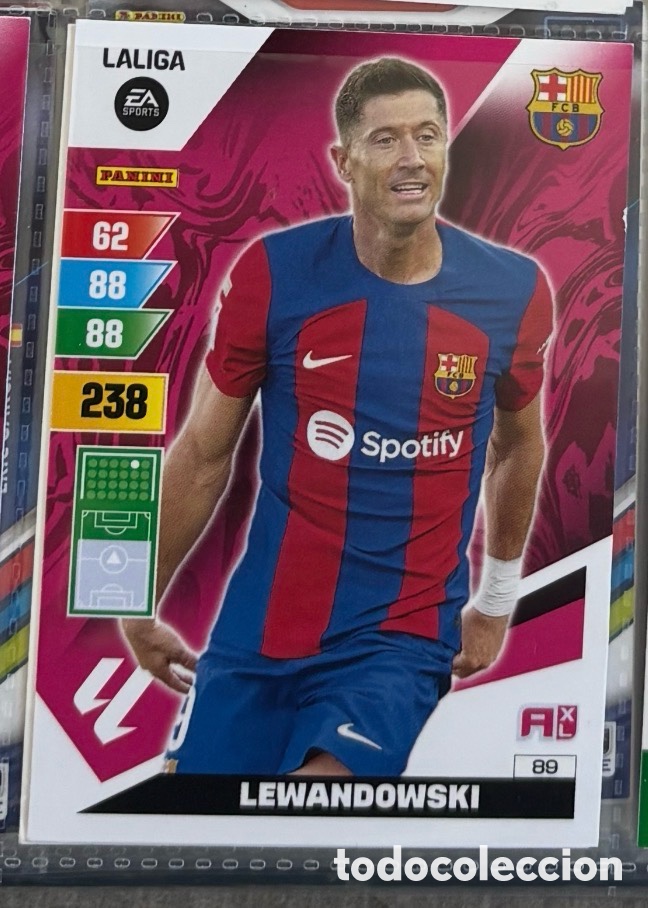 Coleccionismo Cromos antiguos: Lewandowski PANINI ADRENALYN XL 2023 2024 F.C. BARCELONA