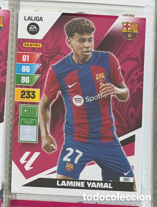 Coleccionismo Cromos antiguos: LAMINE YAMAL ROOKIE PANINI ADRENALYN XL 2023 2024 F.C. BARCELONA