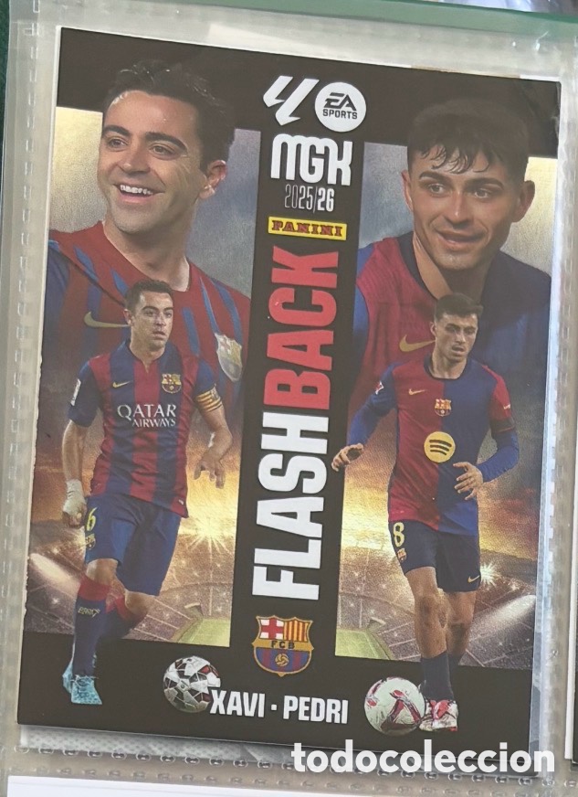 Coleccionismo Cromos antiguos: XAVI PEDRI FC BARCELONA FLASHBACK MEGACRACKS 2025 2026 PANINI