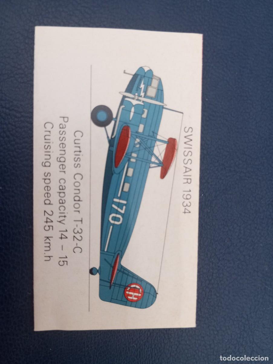 Coleccionismo Cromos antiguos: ENVUELTA DE CHOCALATINA, CORREO AEREO SUIZO. CURTISS CONDOR 1934
