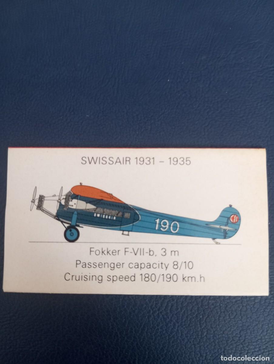 Coleccionismo Cromos antiguos: ENVUELTA DE CHOCALATINA, CORREO AEREO SUIZO. FOKKER F VII, 1935