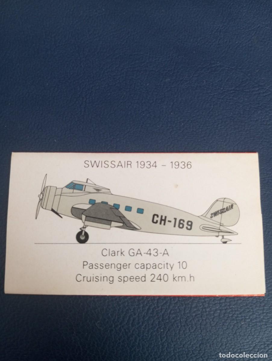 Coleccionismo Cromos antiguos: ENVUELTA DE CHOCALATINA, CORREO AEREO SUIZO. CLARK 1934/6