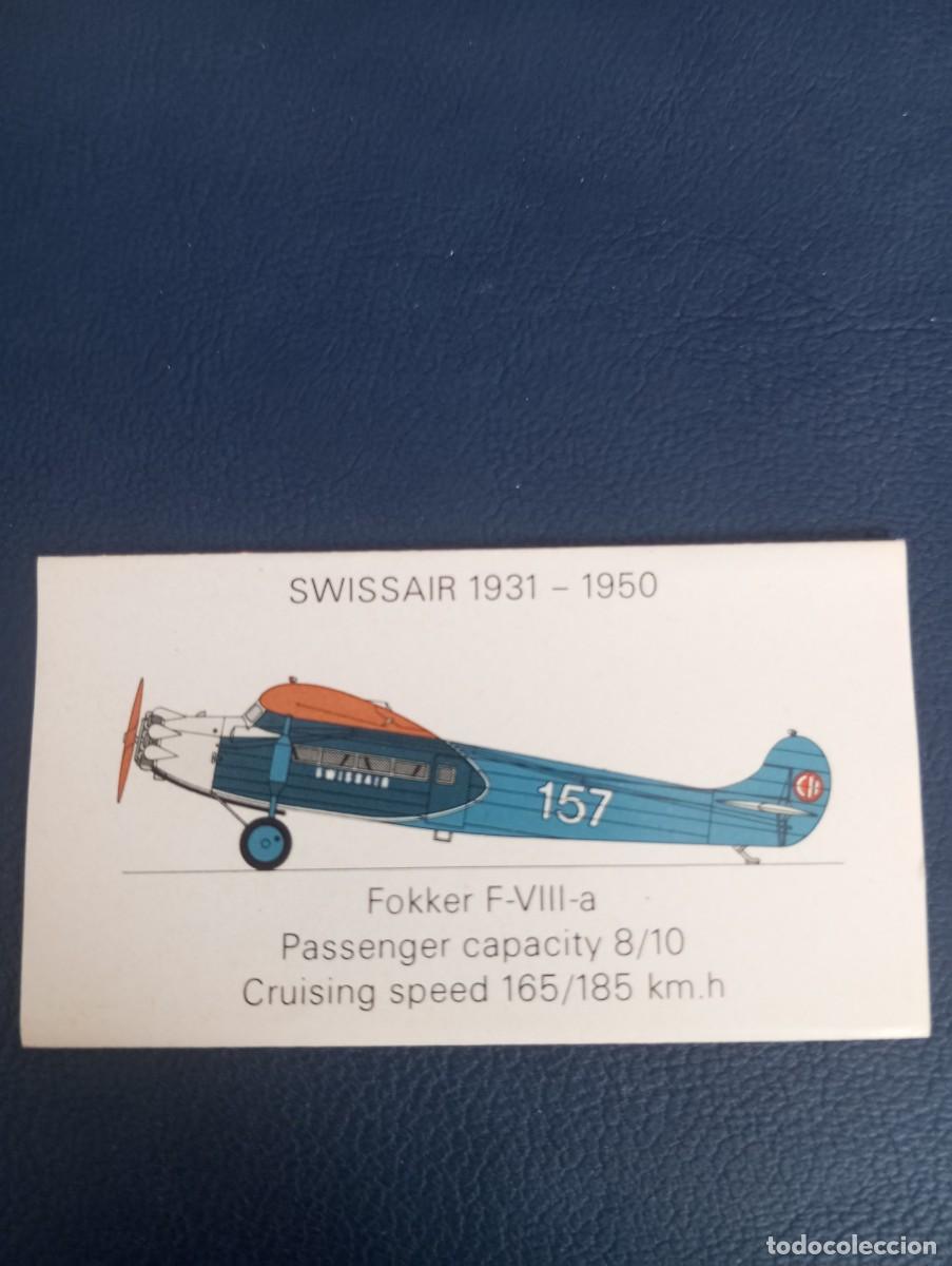 Coleccionismo Cromos antiguos: ENVUELTA DE CHOCALATINA, CORREO AEREO SUIZO. FOKKER F VII, 1931/50
