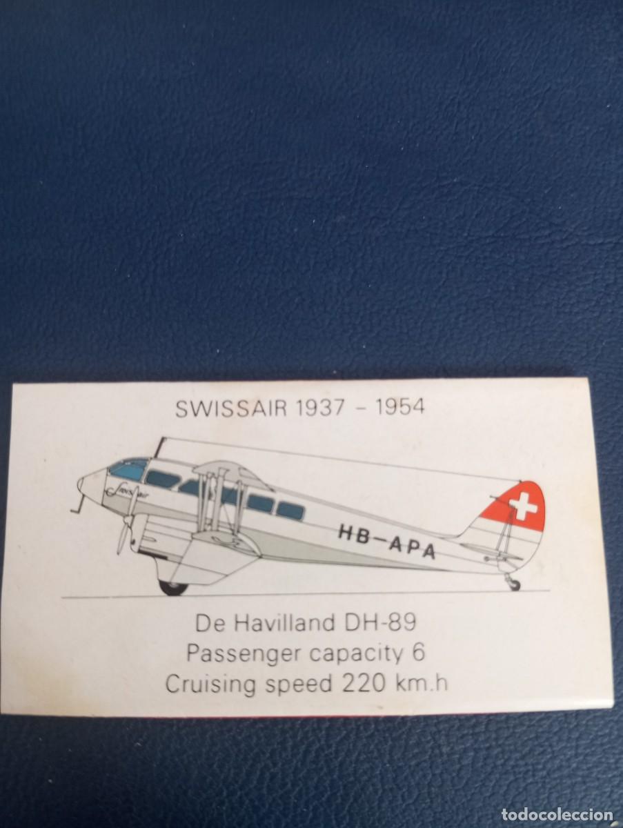 Coleccionismo Cromos antiguos: ENVUELTA DE CHOCALATINA, CORREO AEREO SUIZO. DE HAVILLAND DH 89, 1937/54