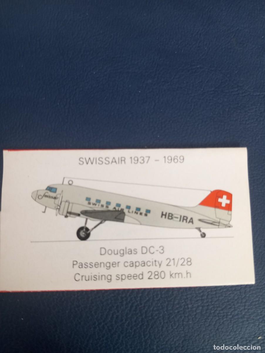Coleccionismo Cromos antiguos: ENVUELTA DE CHOCALATINA, CORREO AEREO SUIZO. DOUGLAS DC 3, 1937/69