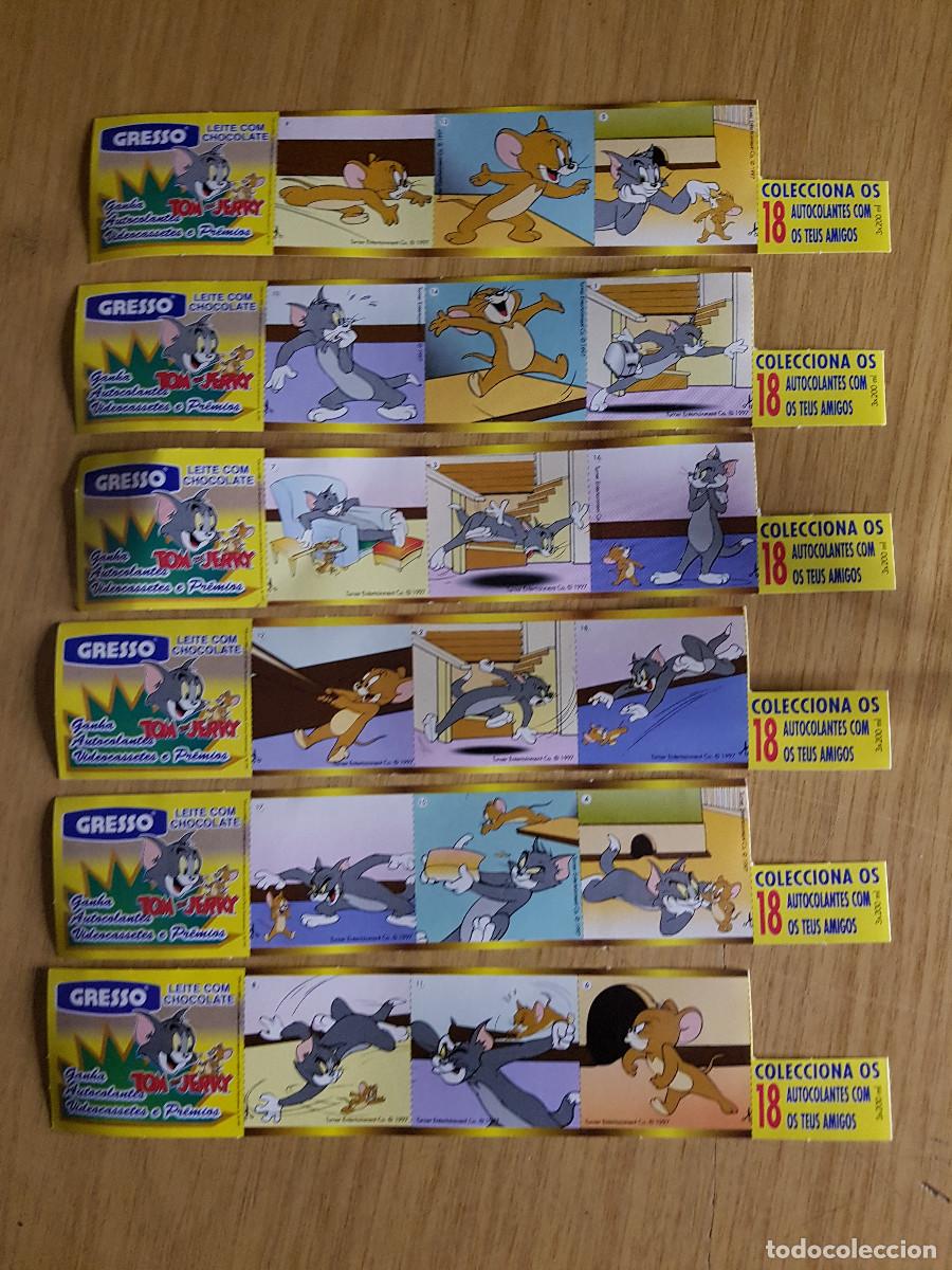 Coleccionismo Cromos antiguos: GRESSO - TOM AND JERRY - 18 CROMOS COMPLETO - NUNCA PEGADO