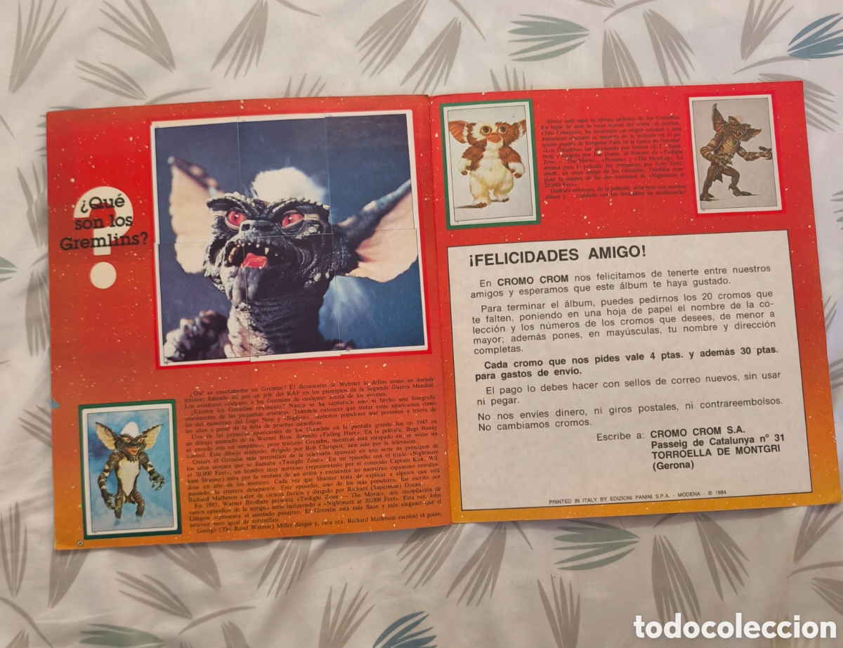 Coleccionismo cromos antiguos: Album cromos Gremlins completo - Foto 8