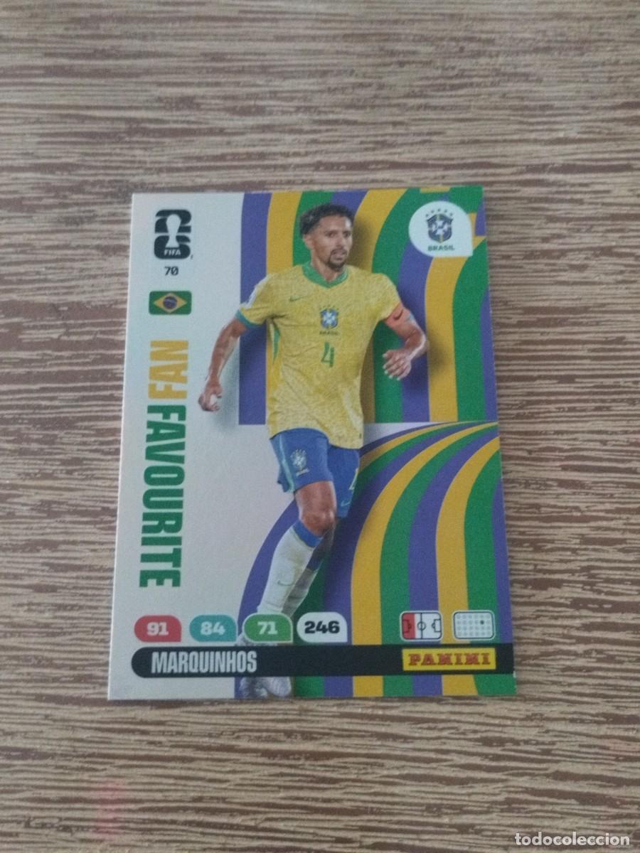Coleccionismo Cromos antiguos: N&deg; 70 Marquinhos - Brasil - Fan Favourite - Adrenalyn XL Mundial 26 - Panini World Cup 2026
