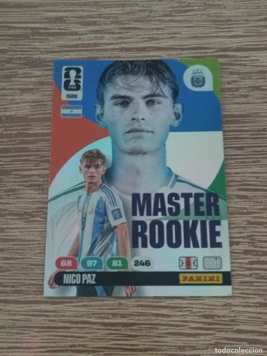 Coleccionismo Cromos antiguos: N&deg; 608 Nico Paz - Argentina - Master Rookie - Adrenalyn XL Mundial 26 - Panini World Cup 2026