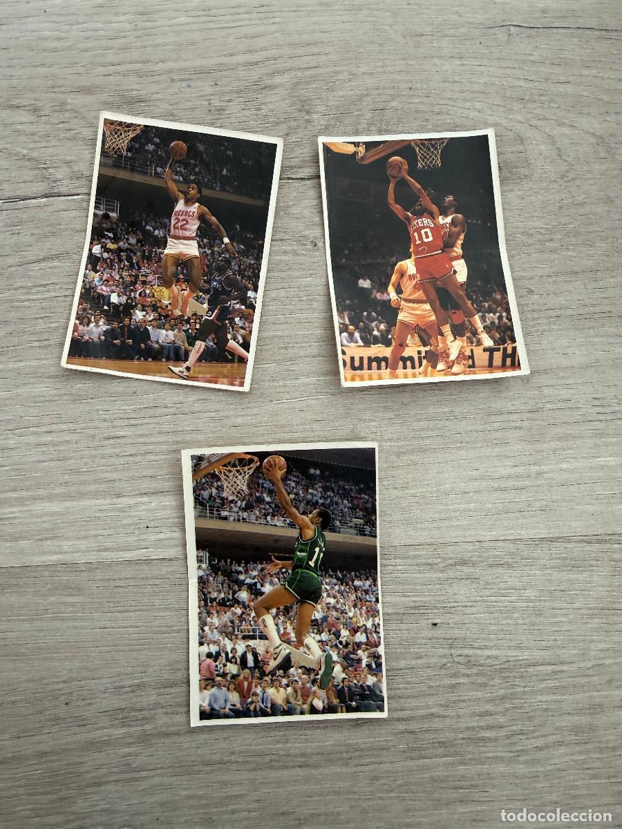 Coleccionismo Cromos antiguos: Panrico NBA - 3 cromos diferentes Celtics, Sixers y Rockets