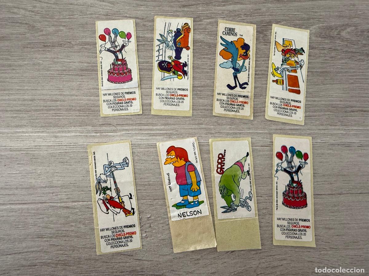 Coleccionismo Cromos antiguos: 8 pegatinas chicle Looney Tunes Warner Bros