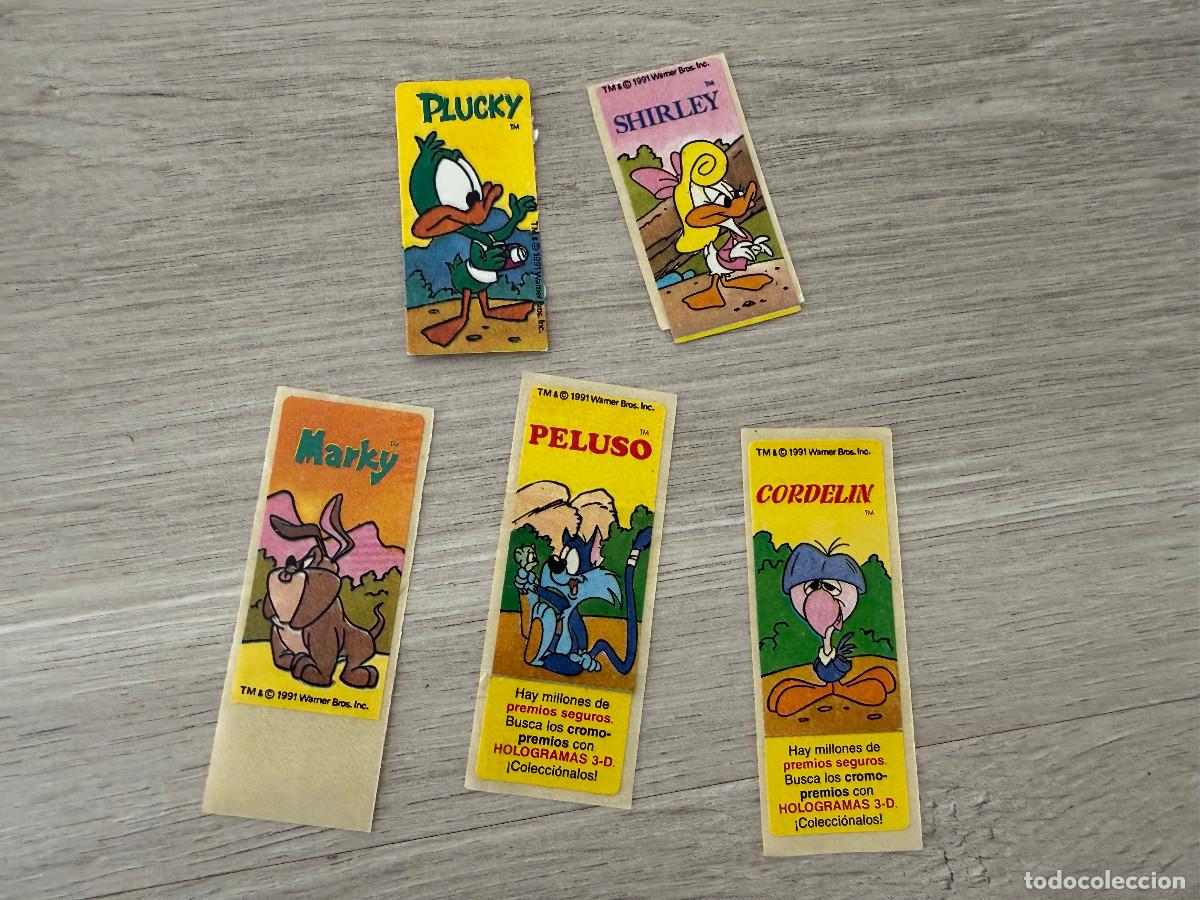 Coleccionismo Cromos antiguos: 5 pegatinas chicles Tiny Toon Adventures de Sonrics