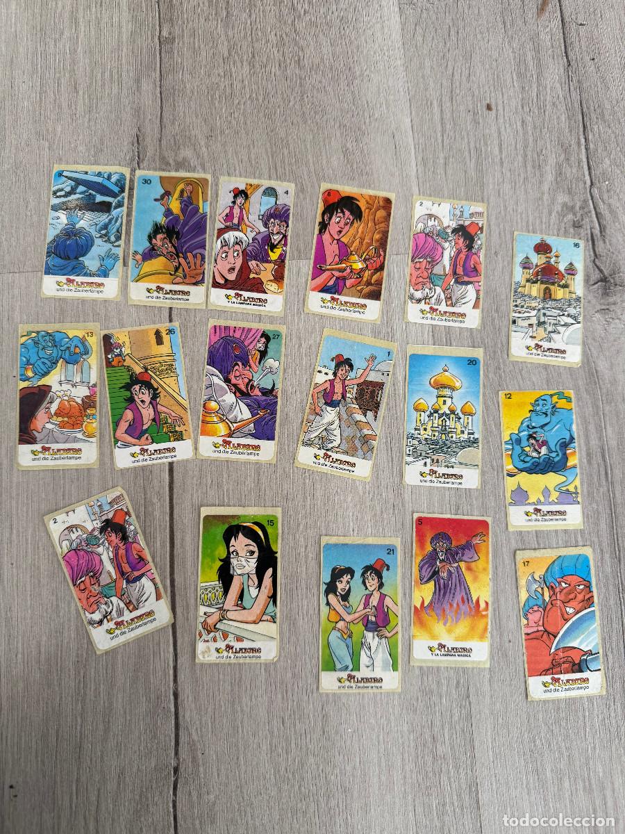 Coleccionismo Cromos antiguos: 17 pegatinas chicle Aladino y la L&aacute;mpara M&aacute;gica de Jake