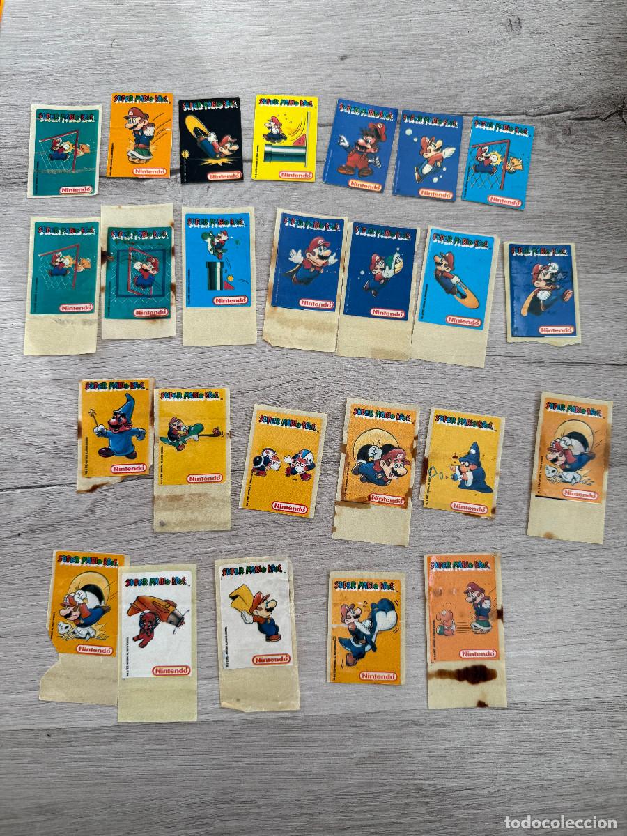 Coleccionismo Cromos antiguos: 25 pegatinas chicle Super Mario Bros de Nintendo