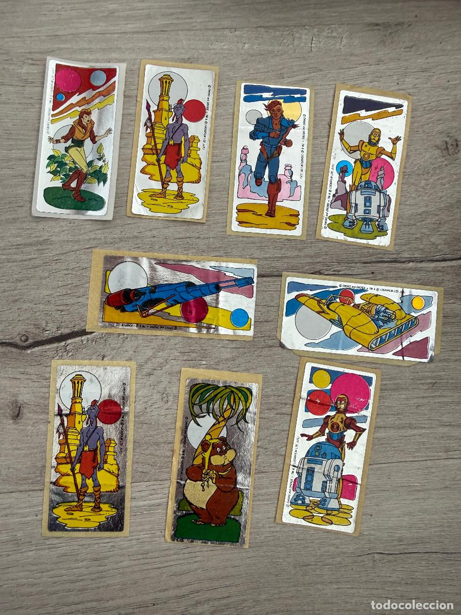 Collectionnisme Cartes &agrave; collectionner anciennes: 9 cromos Star Wars - Droids Ewoks Dunkin