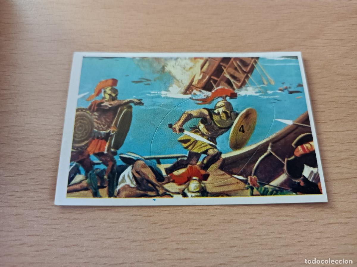 Colecionismo Cromos antigos: CROMO N&ordm; 4 BATALLAS HIST&Oacute;RICAS EDITORIAL COX SIN PEGAR COMPATIBLE CON DIFUSURA DE CULTURAS