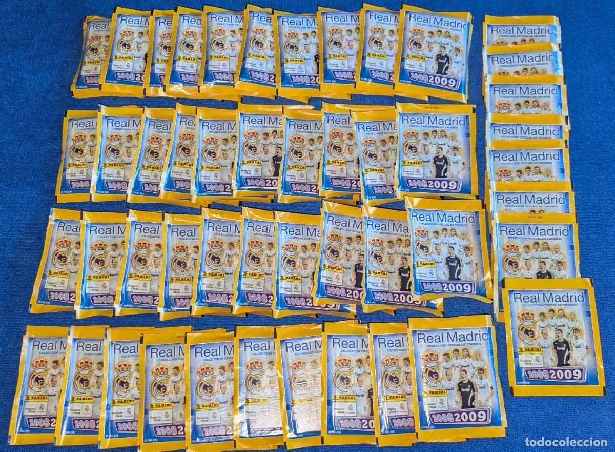 Coleccionismo Cromos antiguos: Real Madrid 2008 2009 - Panini &iexcl;Lote de 48 sobres cerrados!