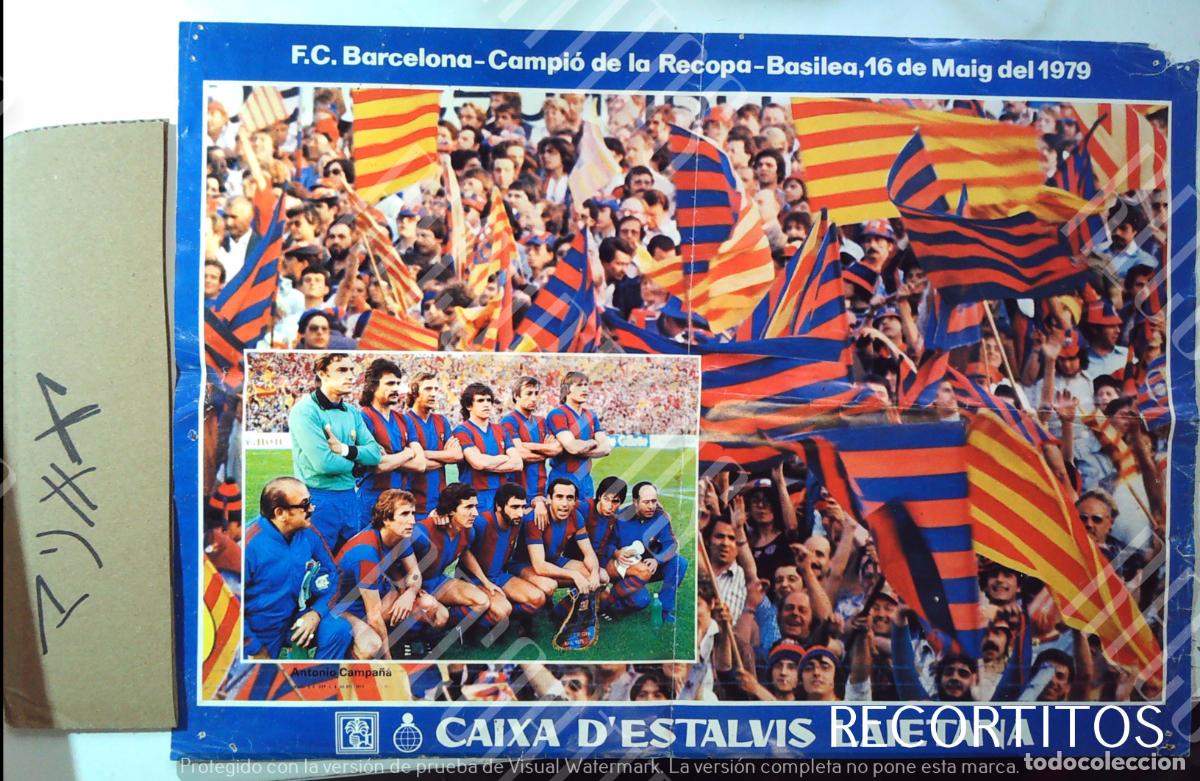 Coleccionismo Cromos antiguos: bar&ccedil;a barcelona fc recopa basilea 16 de maig de 1979 caixa d'estalvis laietana