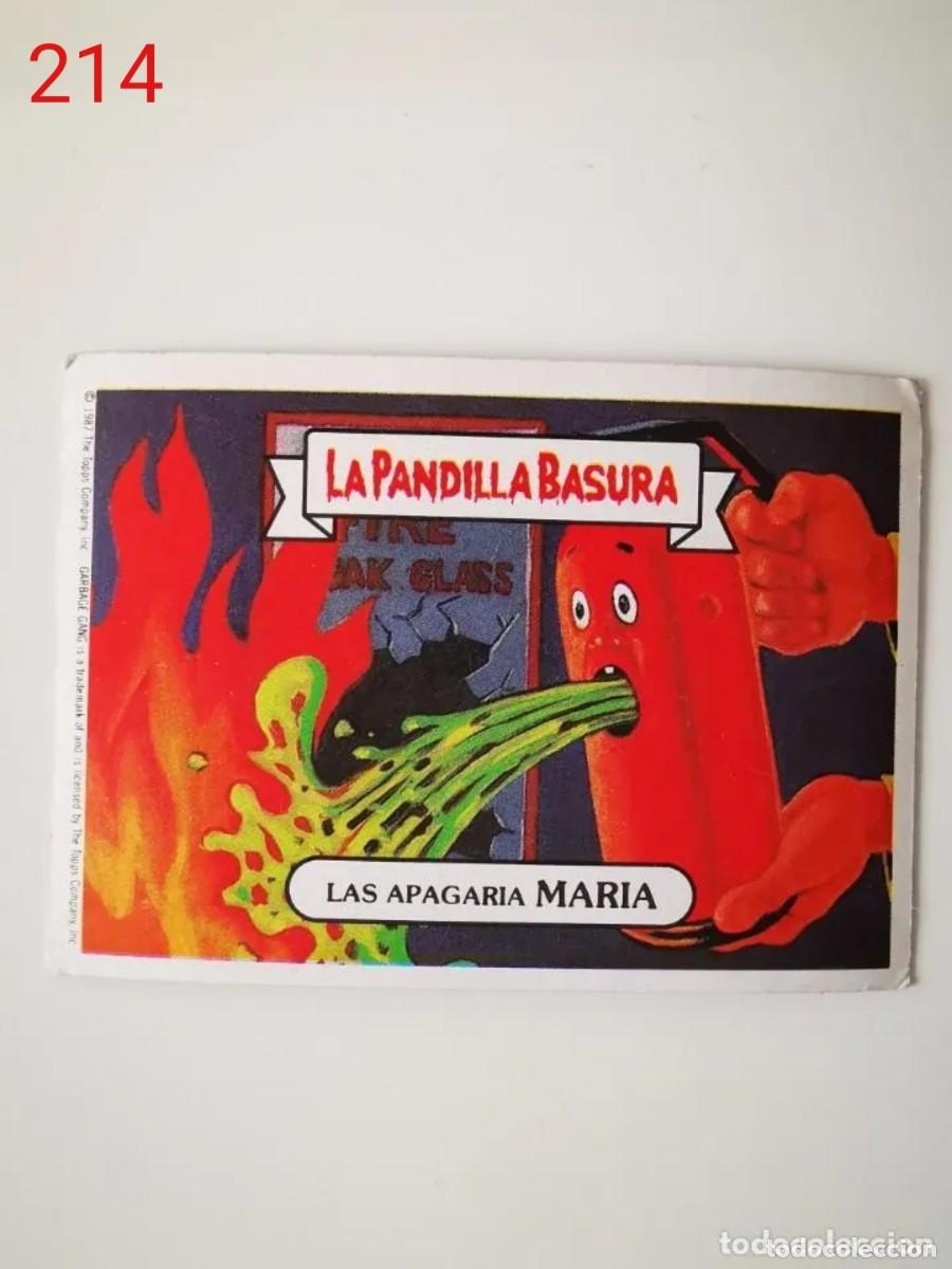 Colecionismo Cromos antigos: Cromo n.214 la pandilla basura (album azul) sin pegar