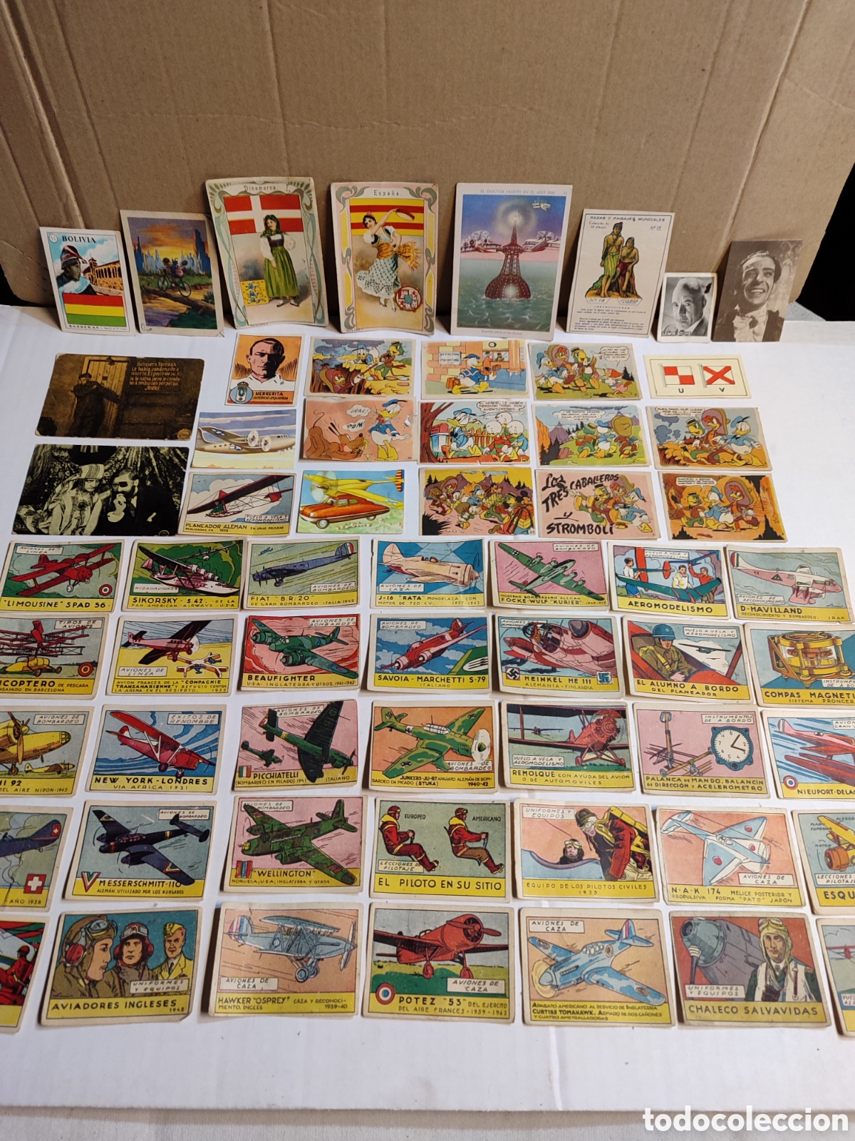 Coleccionismo Cromos antiguos: Lote de cromos antiguos de varias colecciones.cromos aviones editorial cisne,chocolate Pi,Juan camps